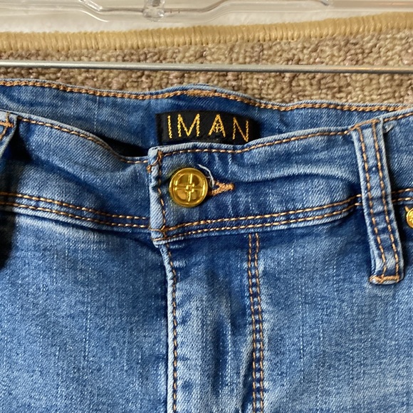 IMAN jeggings/skinny jeans. No size tag. They fit like a 10.NO front pockets. - Picture 3 of 11